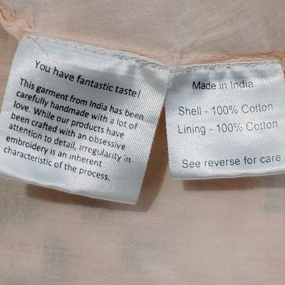 Rococo Sand Mimi Wrap Dress Long Sleeve V Neck Ruffled Pink Watercolor Medium - Picture 7 of 14